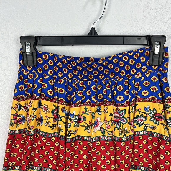 Marisa Christina Classic Women’s Red Blue Yellow A-Line Shorts Sz M Boho Chic - Picture 7 of 8